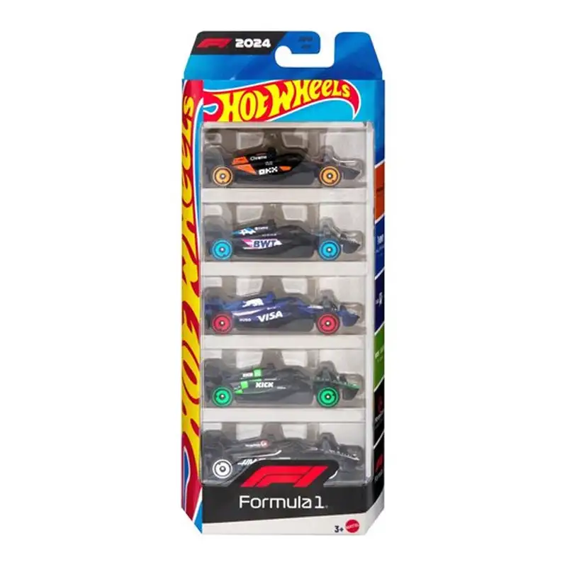 Mattel Hot Wheels Jgf58 Pack 5 Vehiculos Race Team
