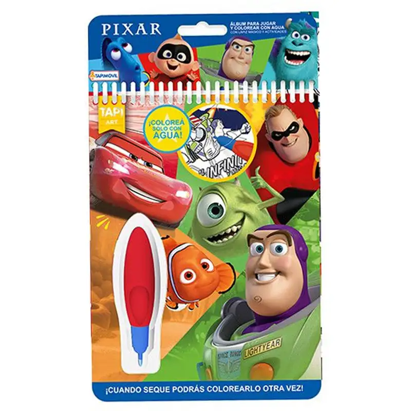 Tapimovil Disney Dpx01134 Libro Para Pintar Magica Agua Wow Pixar