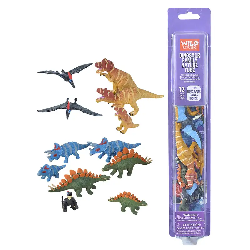 Wild Republic 21670 Tubo De Figuras Familia Dinosaurios