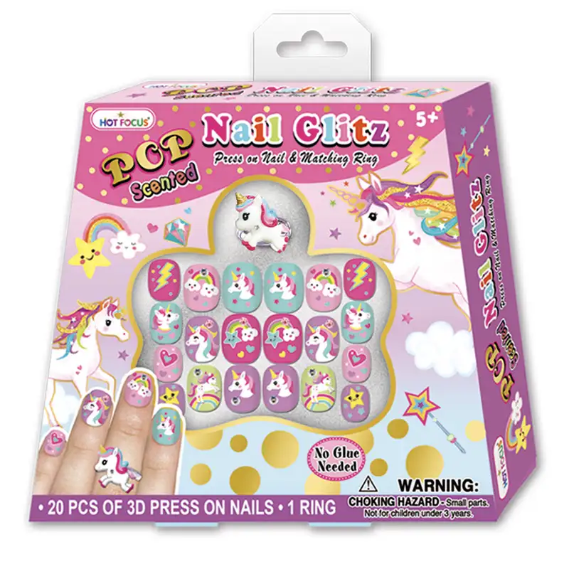 Hot Focus 32Uc Set De Brillo De Unas Pop Unicorn
