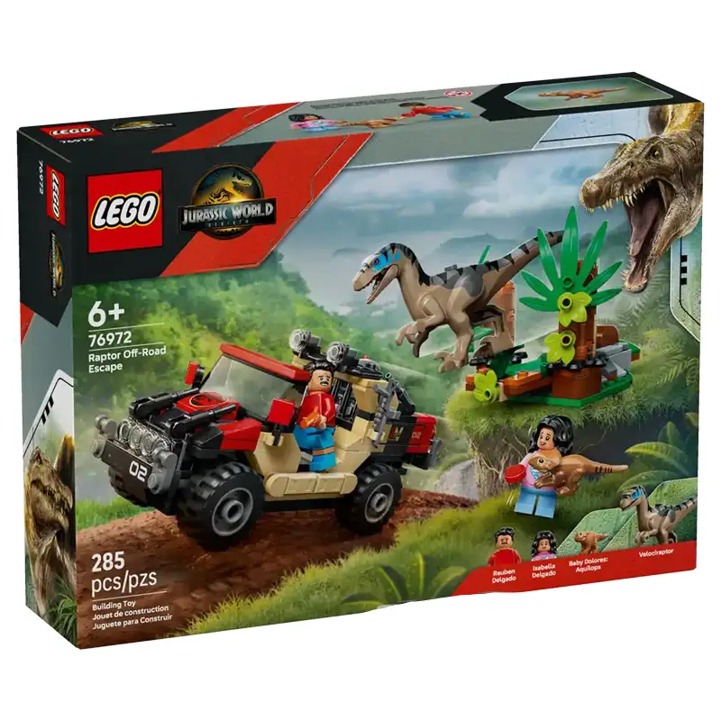 Lego Jurassic World 76972 Huida En Todoterreno Y Raptor Al Acecho