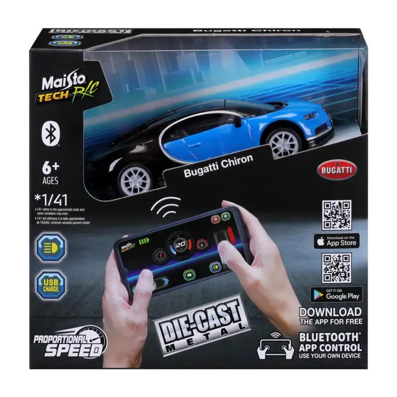 Maisto   Mini Bugatti Chiron A Control Remoto _ Escala 1:41
