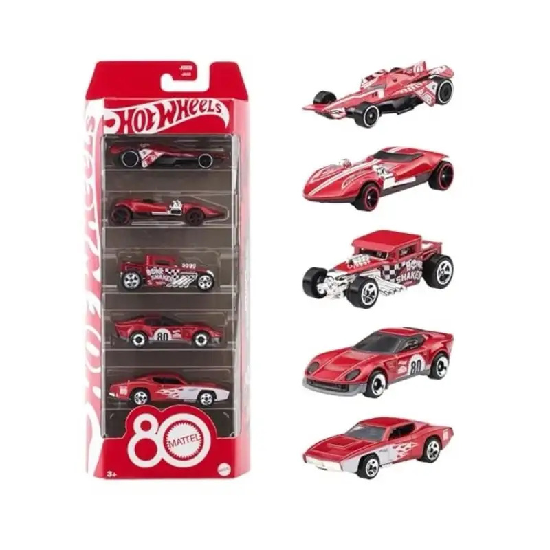 Mattel Hot Wheels Jgk08  Paquete 5 Autos 80 Aniversario