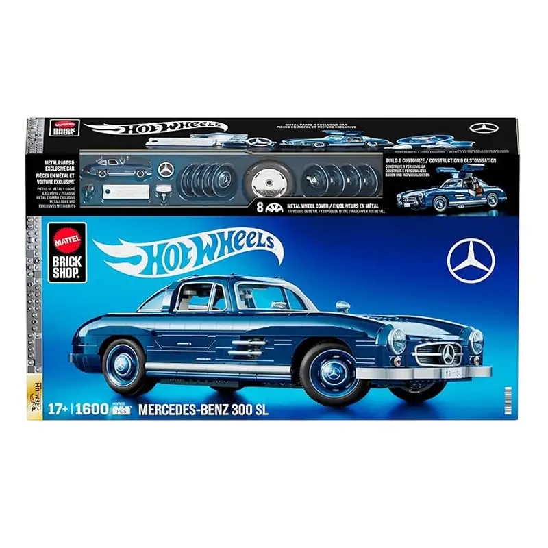Mattel Hot Wheels Hww25  Brick Shop  Auto Clasico De Coleccion A Escala Mercedes Benz 300 Sl