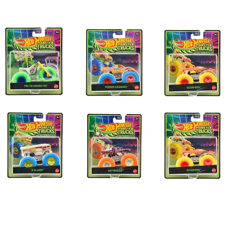 Mattel Hot Wheels Jfx08 Hw Monster Trucks Camion Monstruo Sorpresa Con Efecto Luminoso