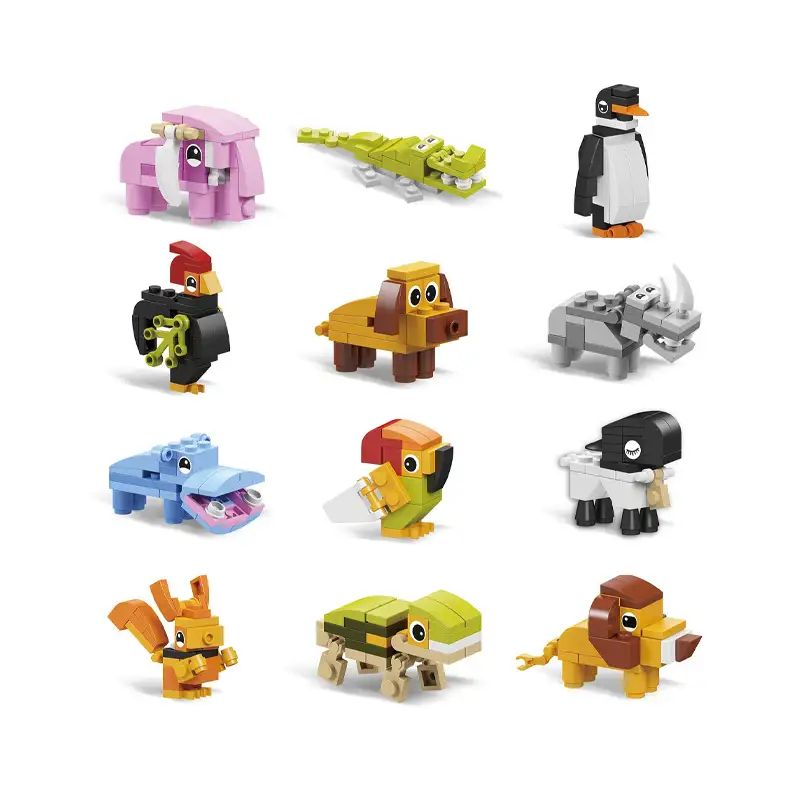 Nasa Lolo-021 Micro Bloques De Animales / 12 Surtidos