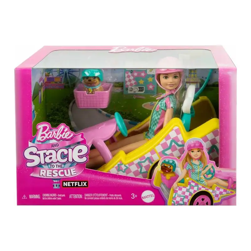 Mattel Barbie Hrm08 Barbie Stacie Al Rescate Con Go-Kart