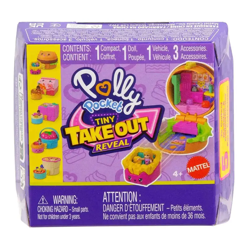 Mattel Polly Pocket Jcr44 Compacto Sorpresa Mini Mundo Comida Rapida