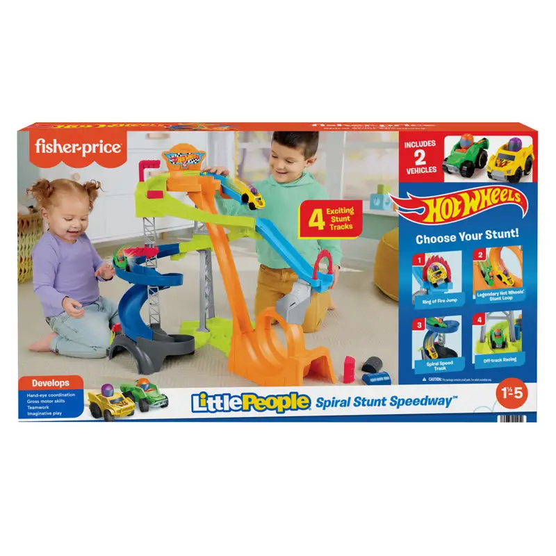 Mattel Fisher Price Hwb37 Pista De Carreras Y Choques Wheelies