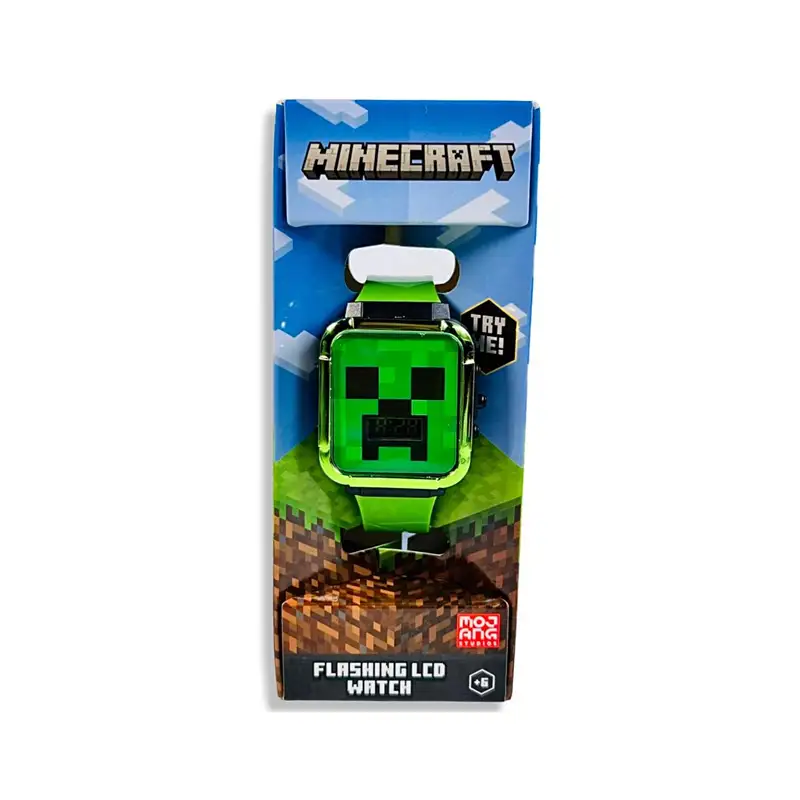 Boing Toys Minecraft Min4284 Reloj Led Correa Verde