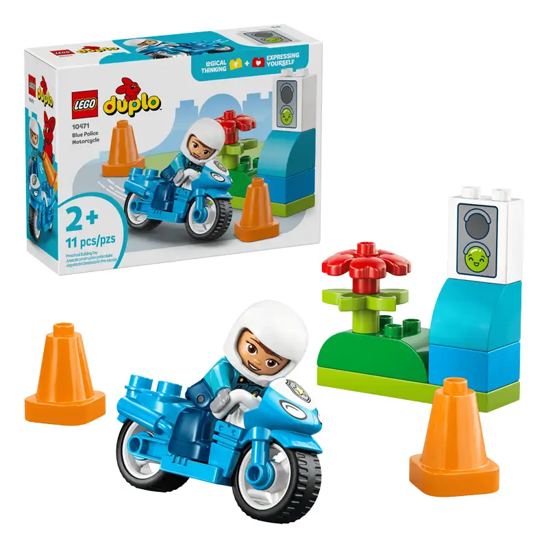 Lego Duplo 10471 Motocicleta De Policia Azul