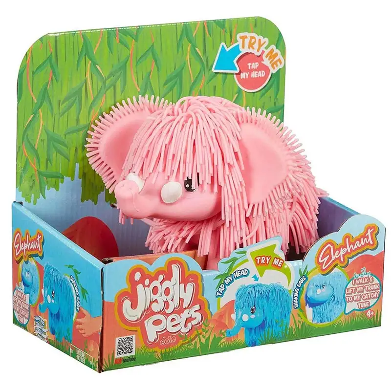 Eolo Toys  Jp009-Pi Elefante Musical Jiggly Pets Rosa