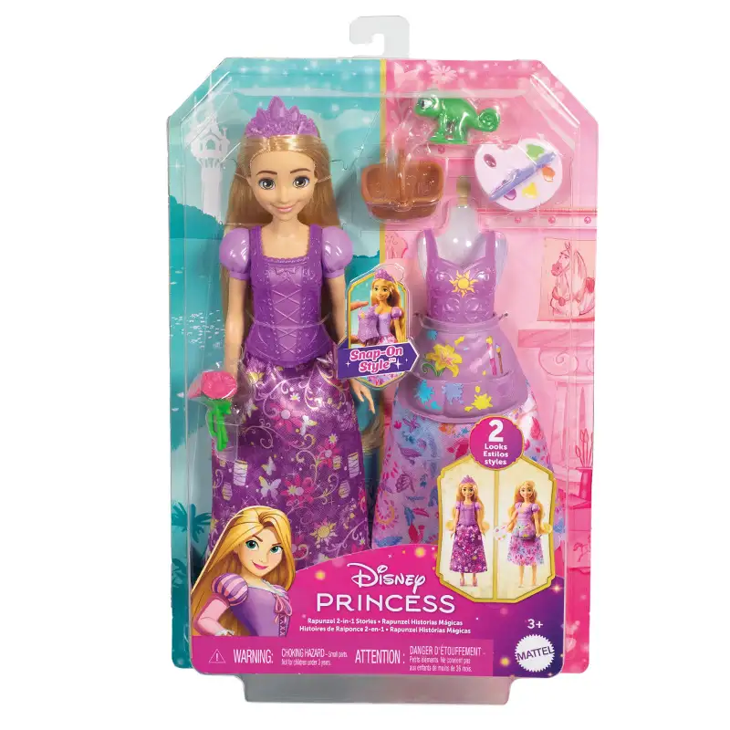Mattel Disney Princesas Jbg09 Muneca Rapunzel Con Accesorios