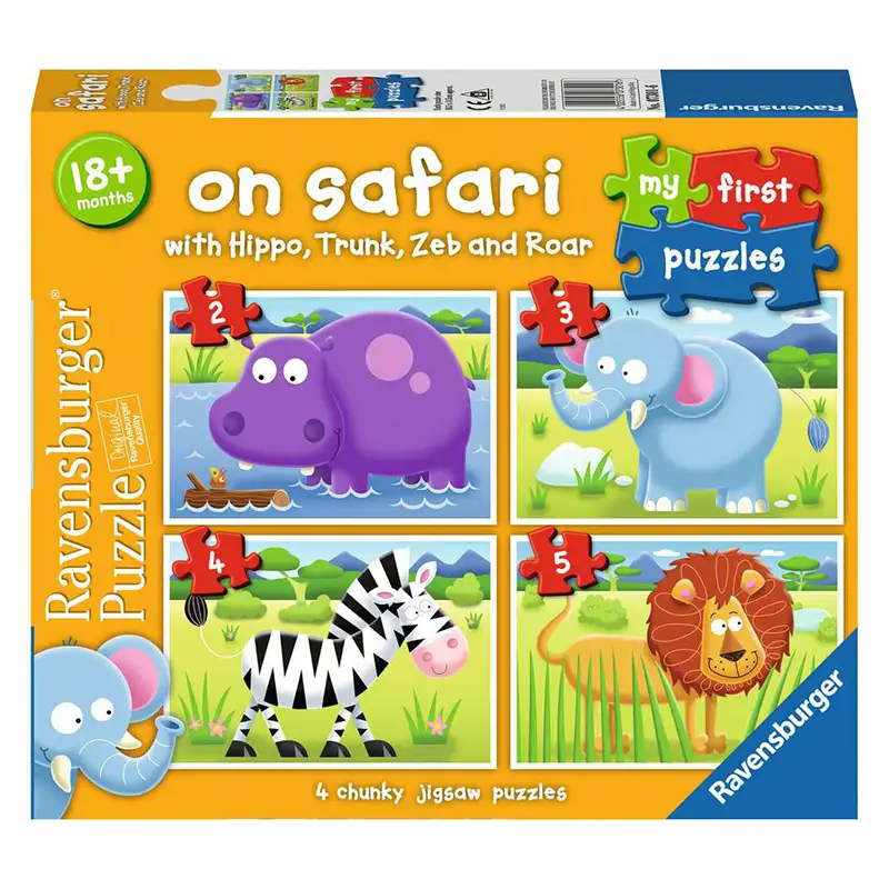 RAVENSBURGER Rompecabezas Para Niños 73016 Mi Primer Puzzle en Safari de 2 a 5 Piezas